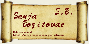 Sanja Bozitovac vizit kartica